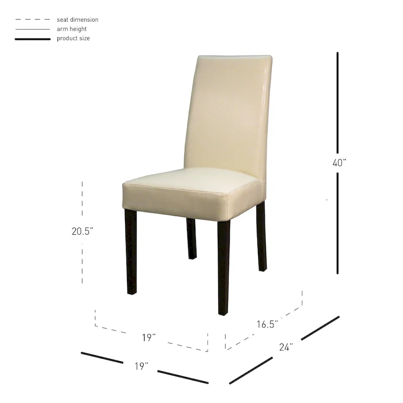 Bicast Leather Dining Chair, Set of 2