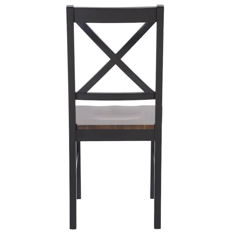 White/Natural Dining Chair - 17.5 W x 19.5 L x 37 H