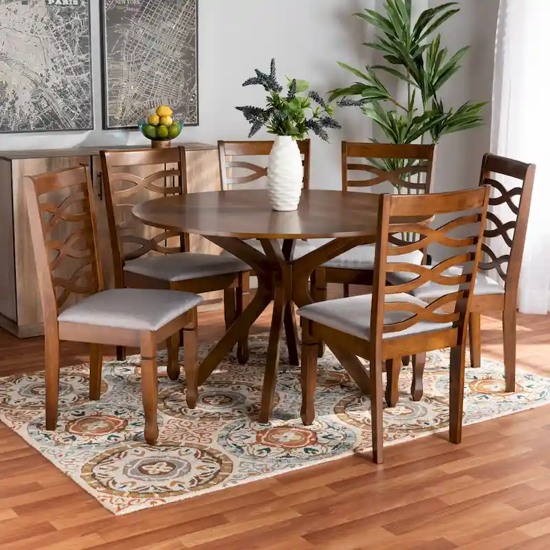 Mila Modern and Contemporary 7-Piece Dining Set