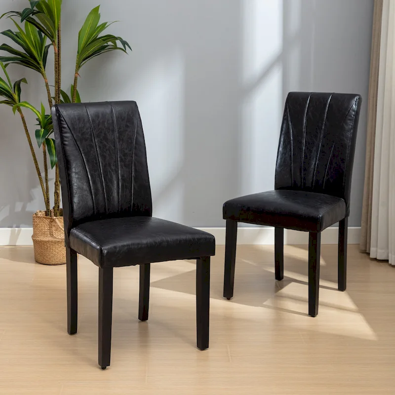 VECELO Upholstered Dining Chairs Set of 2 Parson Classic Upholstered Dining Chair,Modern 37 Parson Chairs