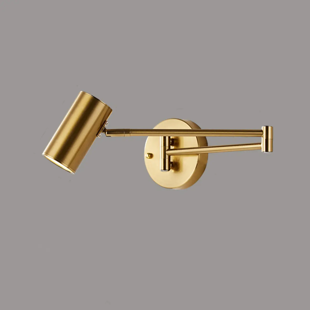 Modern Bedside Swing Arm Wall Light with Iron Shade