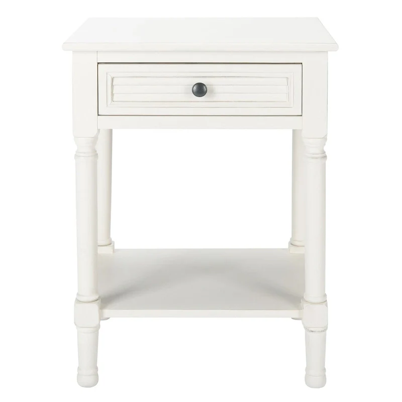 1-Drawer Lower Shelf Nightstand Accent Table - 19  W x 15.8  L x 26  H - 19Wx16Dx26H