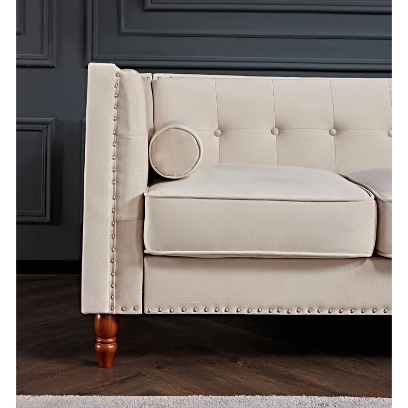 Kittleson 83 Velvet Square Arm Sofa