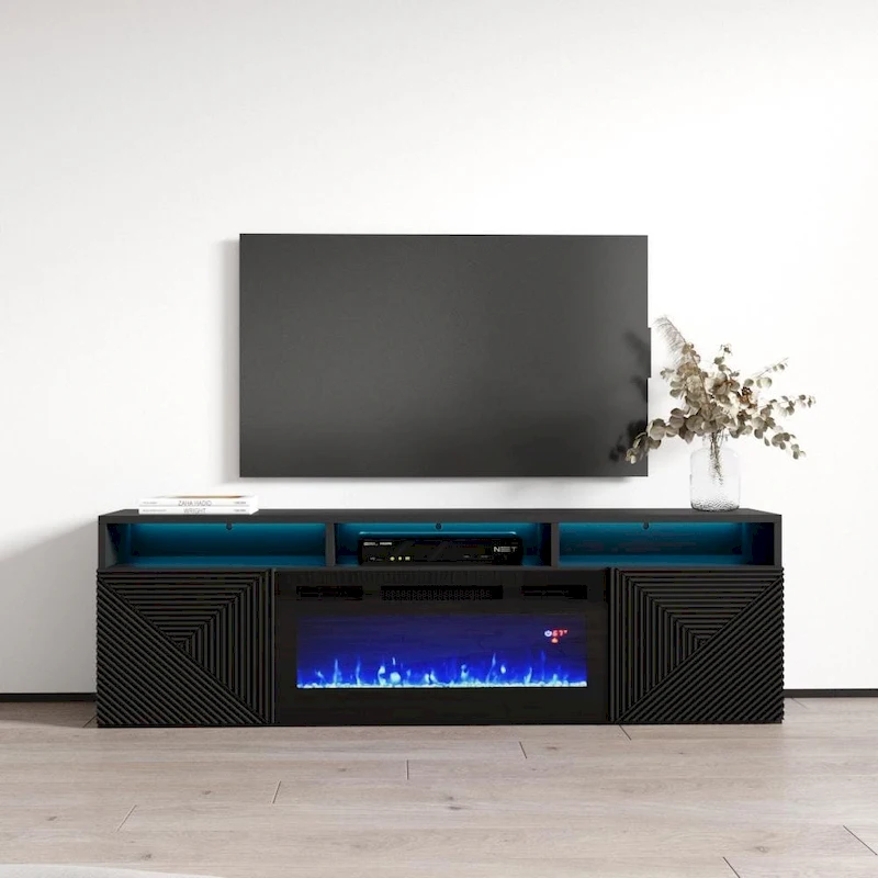 Giza EF Wall Mounted Electric Fireplace Modern 63 TV Stand