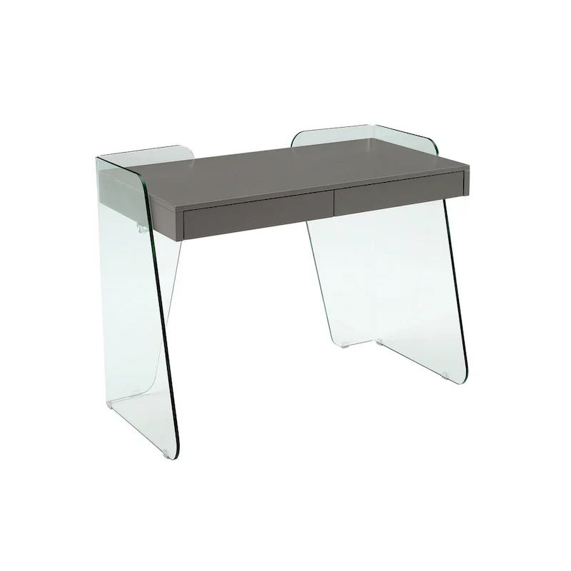 ARCHIE office desk with clear glass.