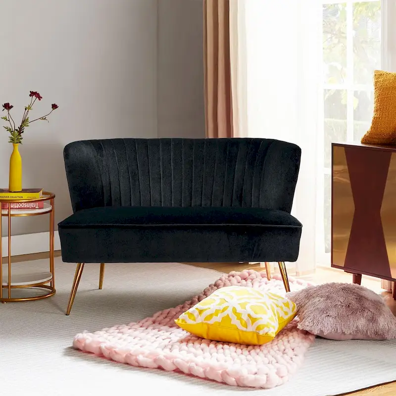 Delicia 3 Piece High-Quality Velvet Fabric Living Room Set with Sturdy Legs