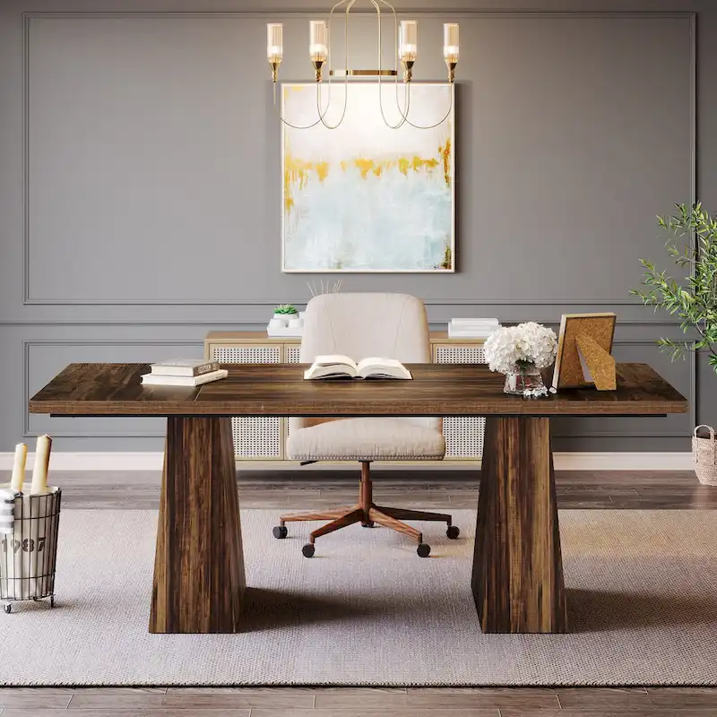 63 Inches Modern Executive Office Desk Large Computer Conference Table