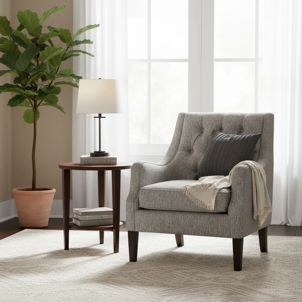 Button Tufted Accent Chair