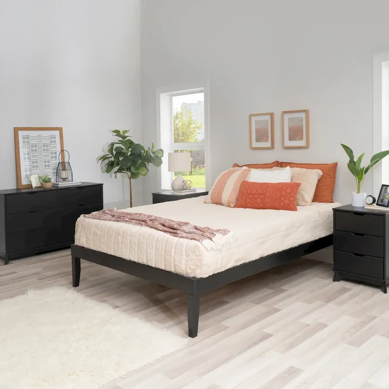 Purcell 4-Piece Bedroom Set with 6-Drawer Dresser and 2 Nightstands