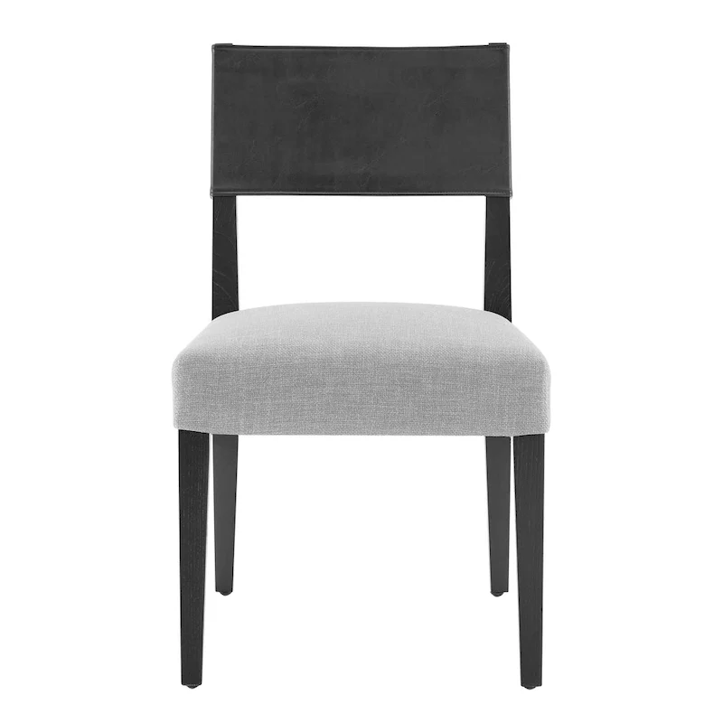 Kylo Faux Leather/ Linen Dining Side Chair, (Set of 2)