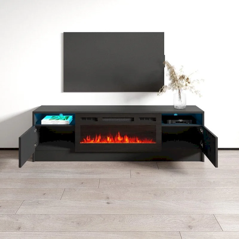 Duke 01 BL-EF Electric Fireplace 63