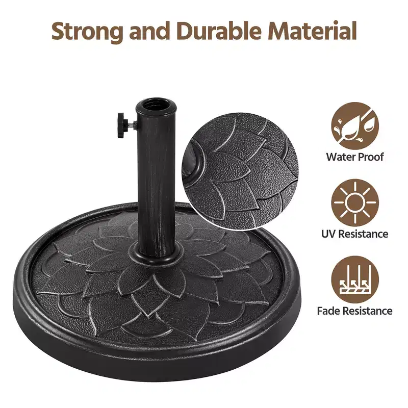 Yaheetech Heavy Duty Umbrella Base Stand with Flower Petal Pattern