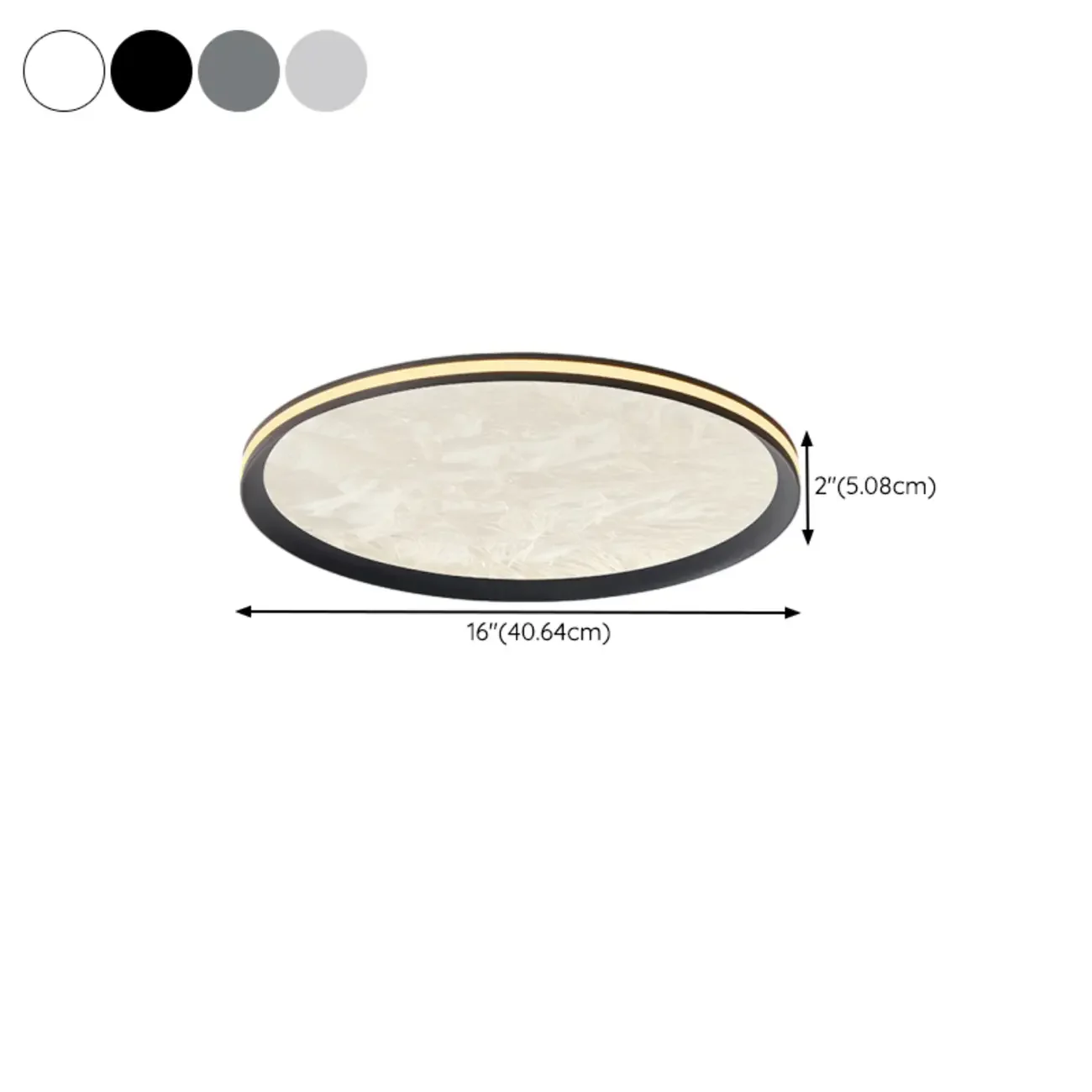 Modern Circular Flush Mount Ceiling Light with Acrylic Shade