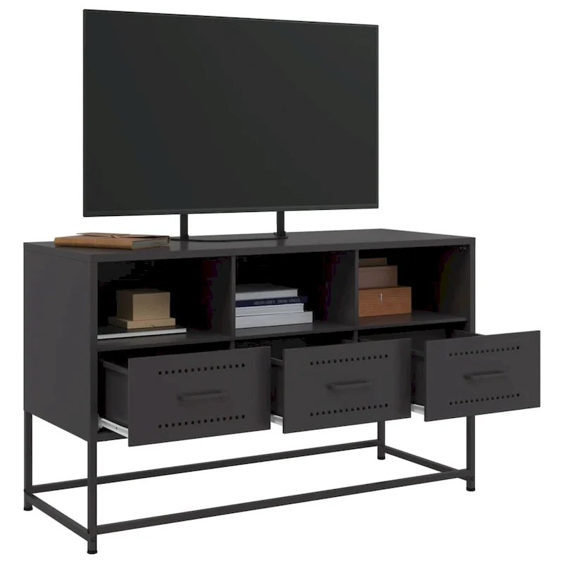 TV Stand Entertainment Center Media Unit Living Room Furniture Steel - 15.4 x 39.6 x 23.8