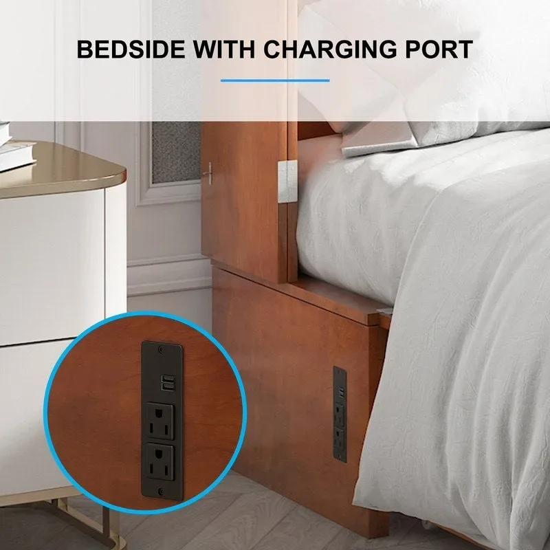 Mixoy Murphy Bed Cabinet Bed Chest with Mattress & Drawer