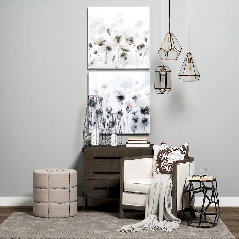 Ward Dark Brown Solid Wood w/ Black Iron Base 3 Drawer Accent Cabinet