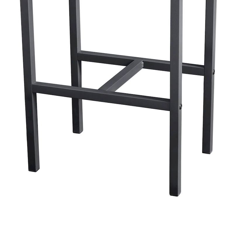 Rustic Style 5-Piece Dining Set with Rectangular Table and 4 High Stools Dining Chairs