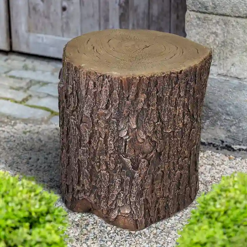 Faux Oak Stump Cover for Yard - Round Tree Stump Table Garden Stools