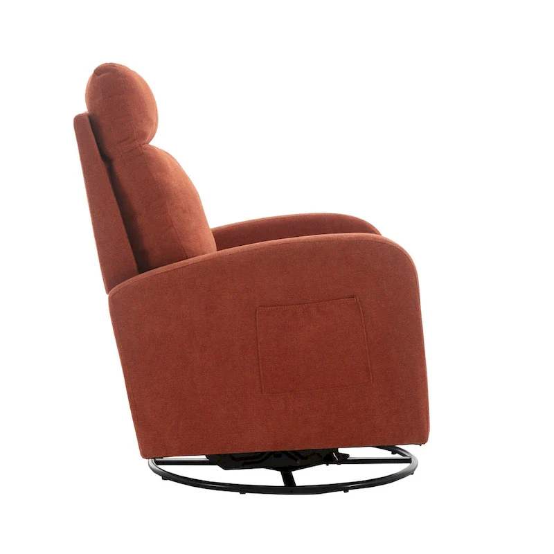 Upholstered Swivel Glider Rocking Chair