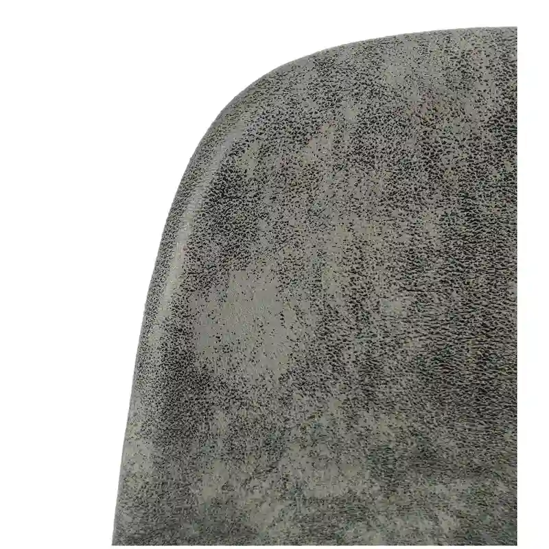 4 Dining Chairs with Spoon Shaped Seats and Black Metal Legs