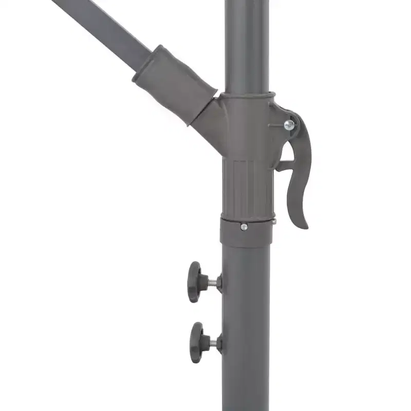 vidaXL Cantilever Garden Parasol Black Polyester, Metal 118.1 in diameter