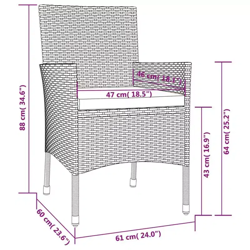 vidaXL Garden Bistro Set