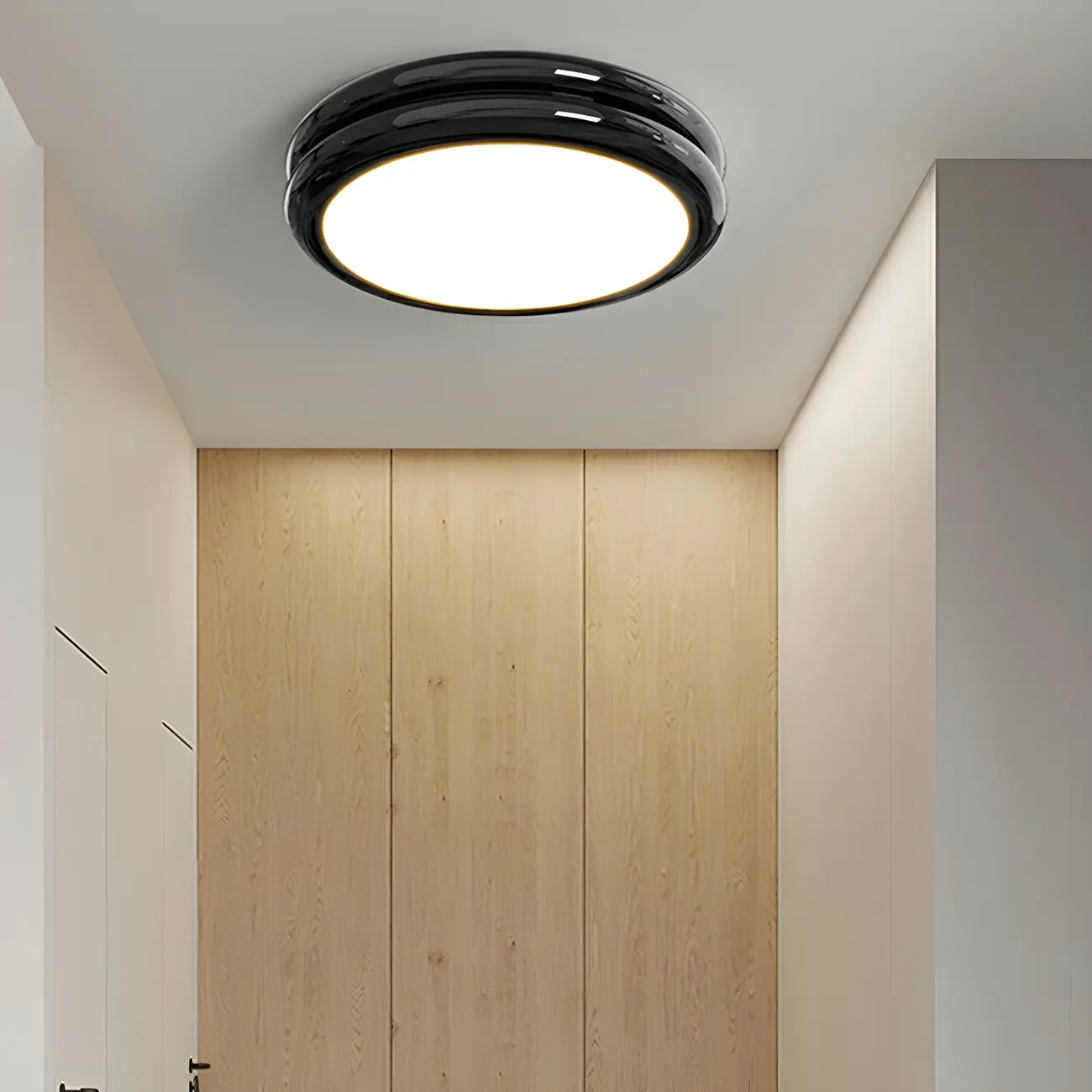 Modern Double Circles Dimmable LED Flush Mount Ceiling Light