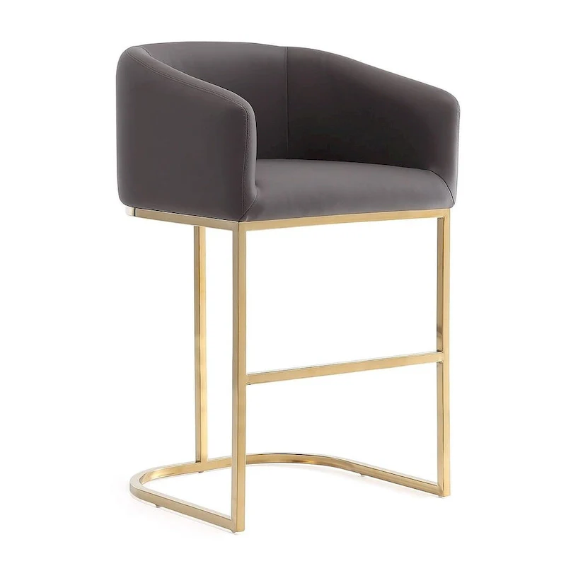 36 in. Titanium Gold Stainless Steel Counter Height Bar Stool (Set of 3)