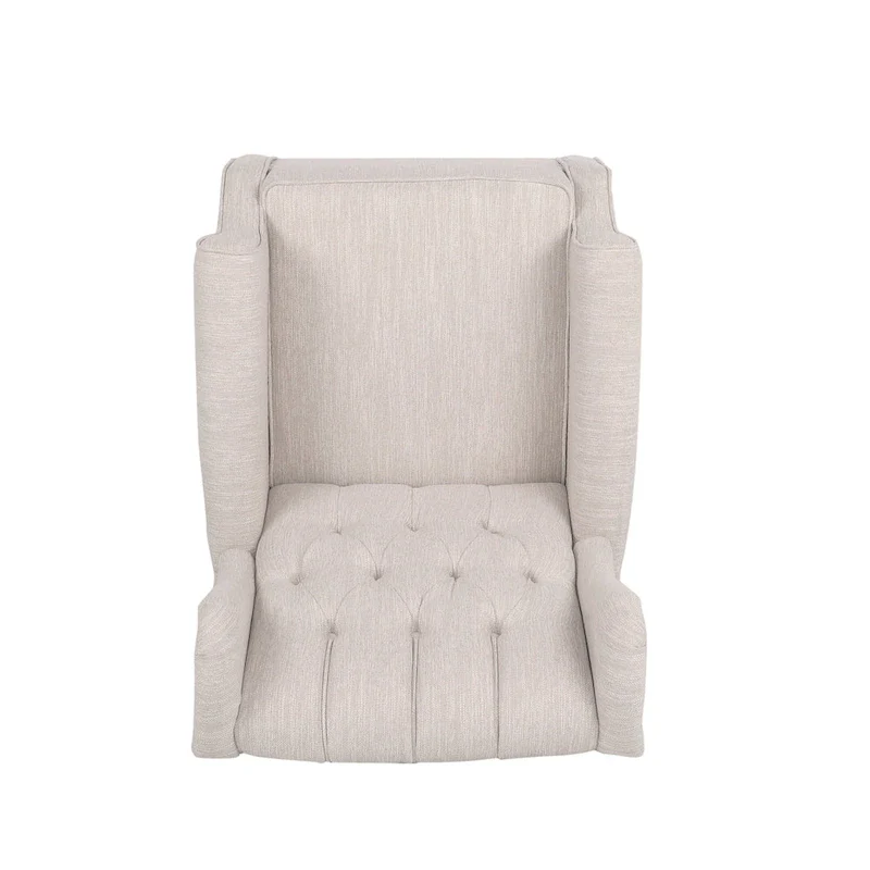 Dobles Fabric Tufted Wingback Rocking Chair by Christopher Knight Home
