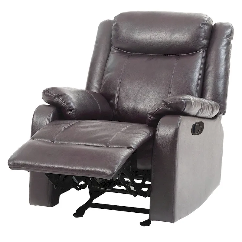 Faux Leather Rocking Recliner, Single Seat