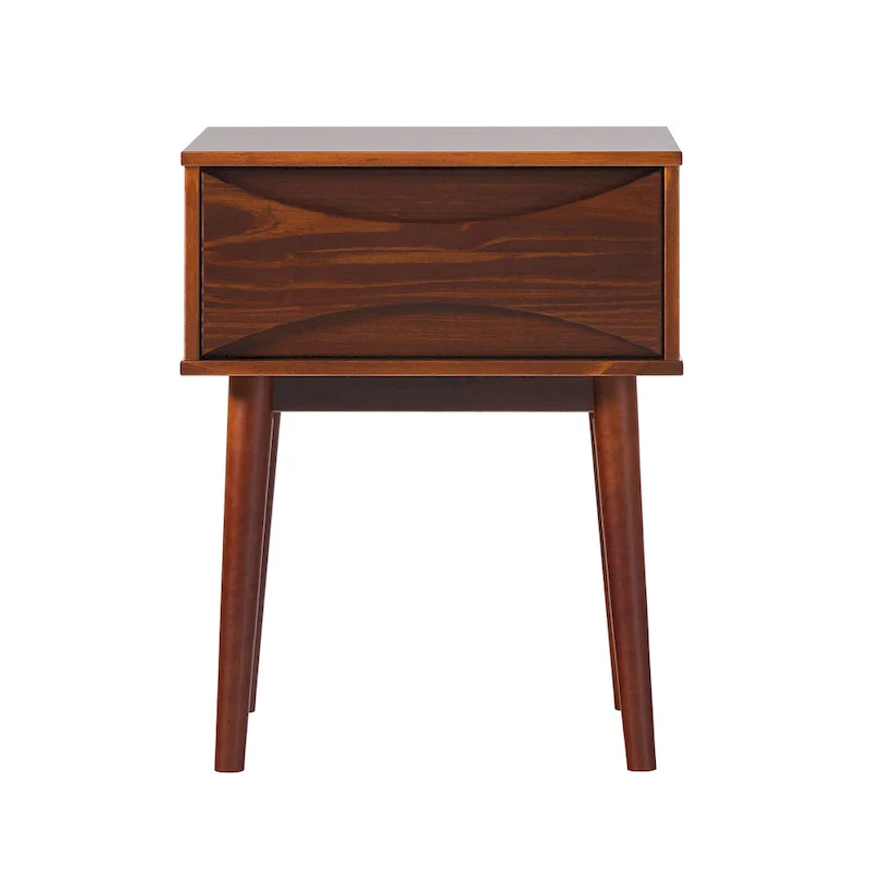 Mid-Century Curved-Drawer Nightstand