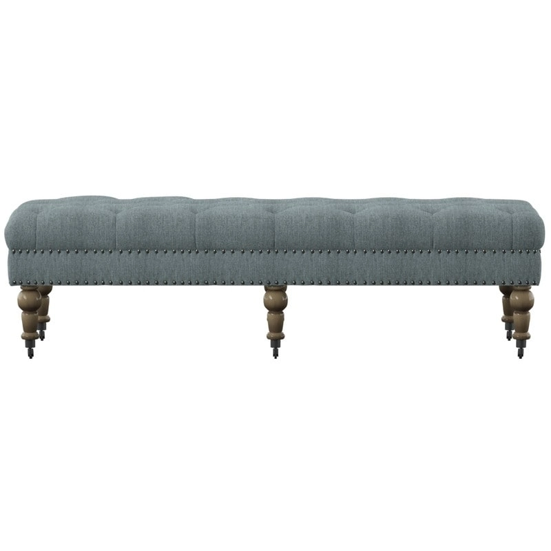 Copper Grove Pereiaslav 62-inch Tufted Light Blue Bench