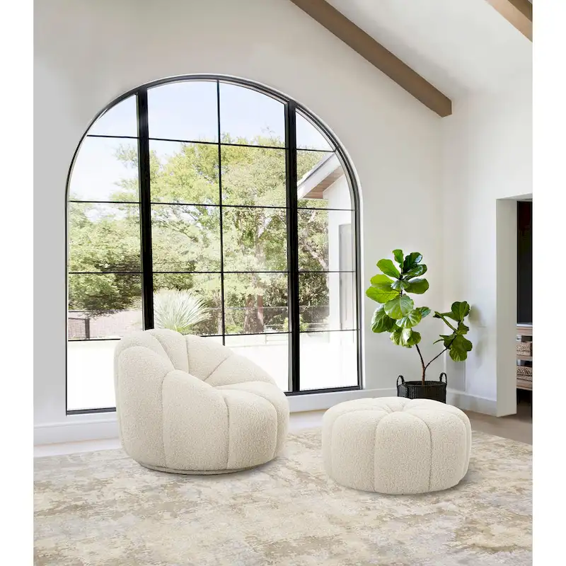 Boucle Ottoman, Cream