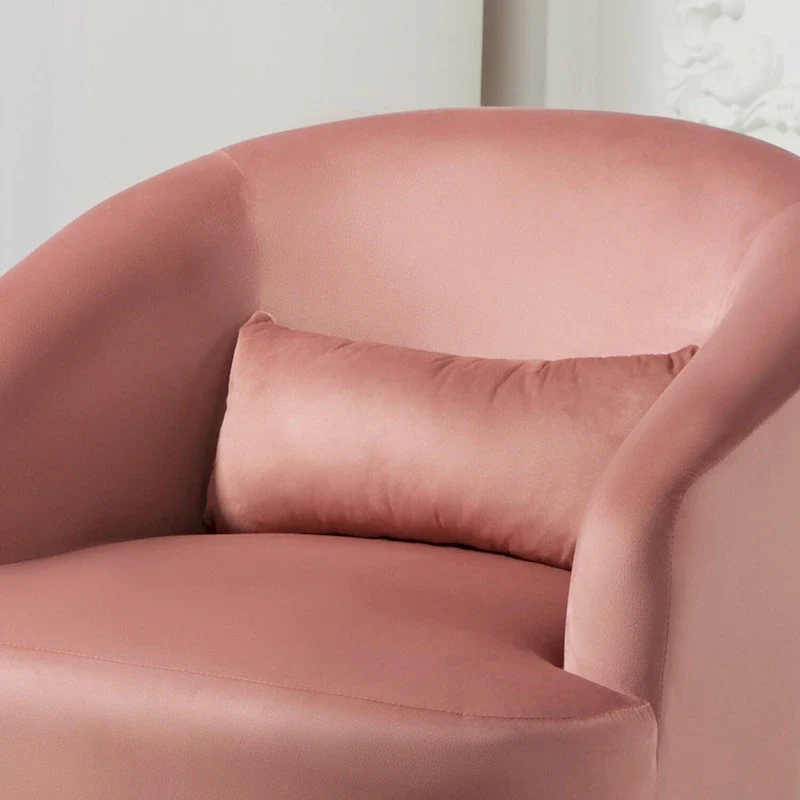 Modern Velvet Upholstered Swivel Accent Chair