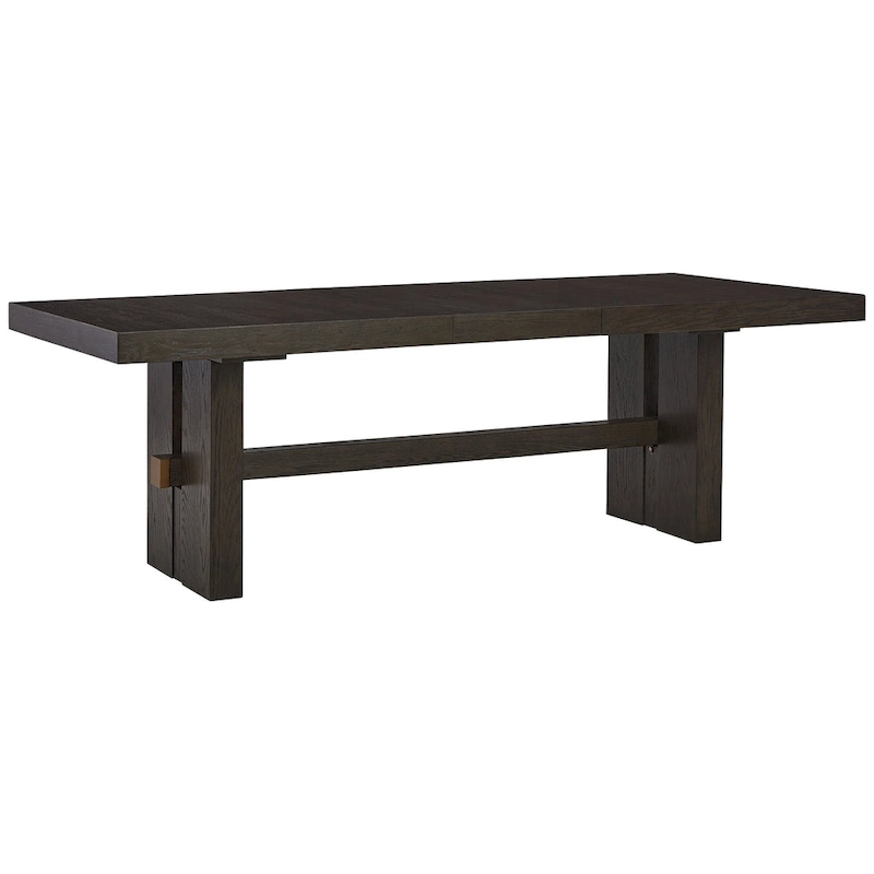 Burkhaus Dark Brown Rectangle Dining Room Extendable Table - 40 W x 90 D x 30.25 H