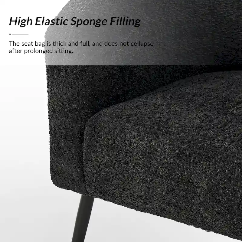 Hal Modern Boucle Armchair with Metal Legs by HULALA HOME