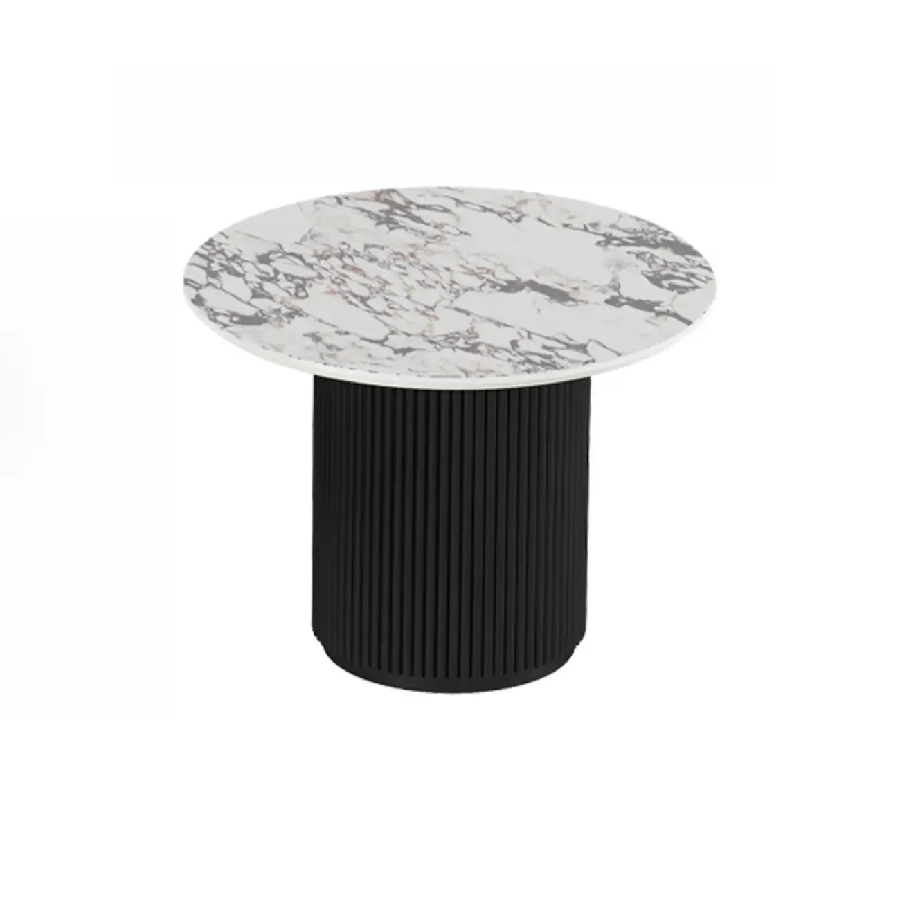 Modern White Nesting Coffee Table Set in Round Design