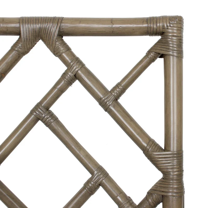 Natural Rattan Handmade Chippendale Cushioned Dining Chairs by