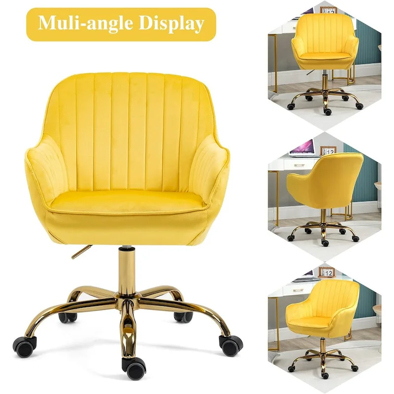 Howtai Swivel Home Office Chair with Rollers