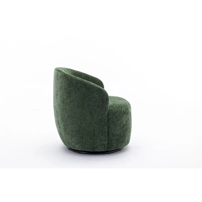 25.6  Swivel Barrel Chair with Black Coating