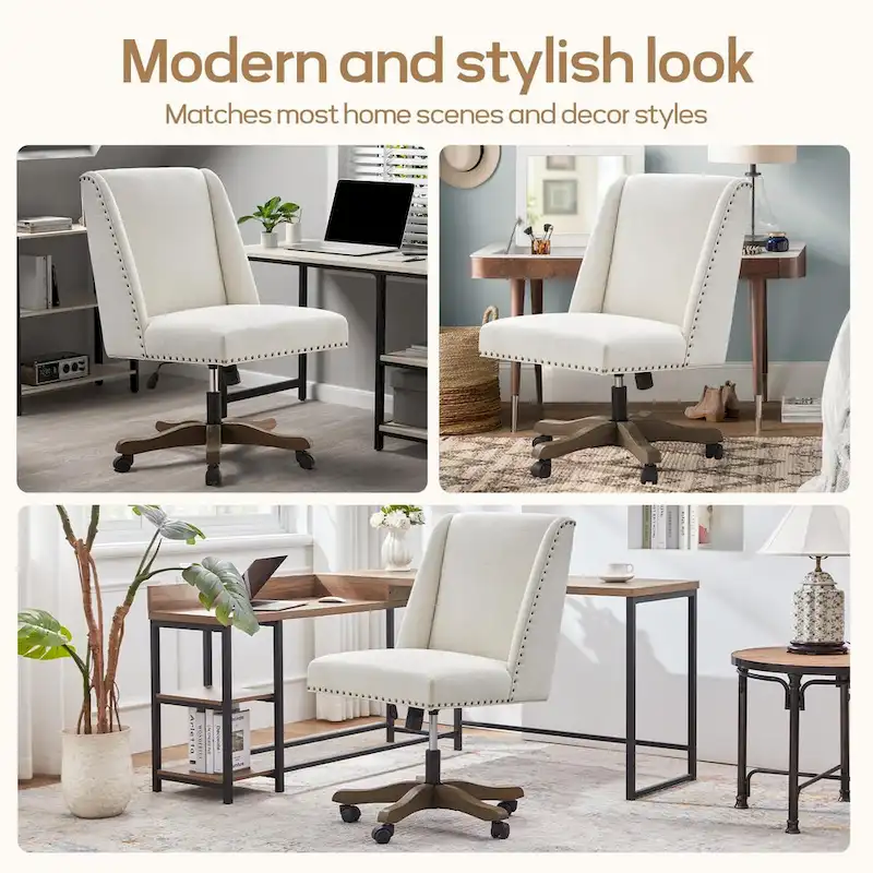 Huimo Home Office Desk Chair with Wheels, 360 Swivel