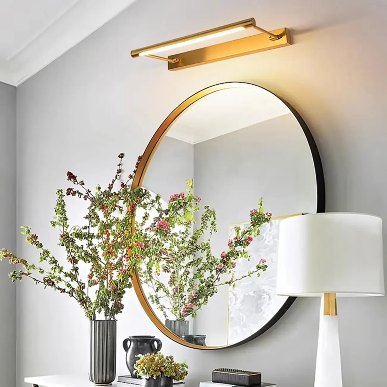 Nordic LED Vanity Light with Acrylic Shade and Warm Light