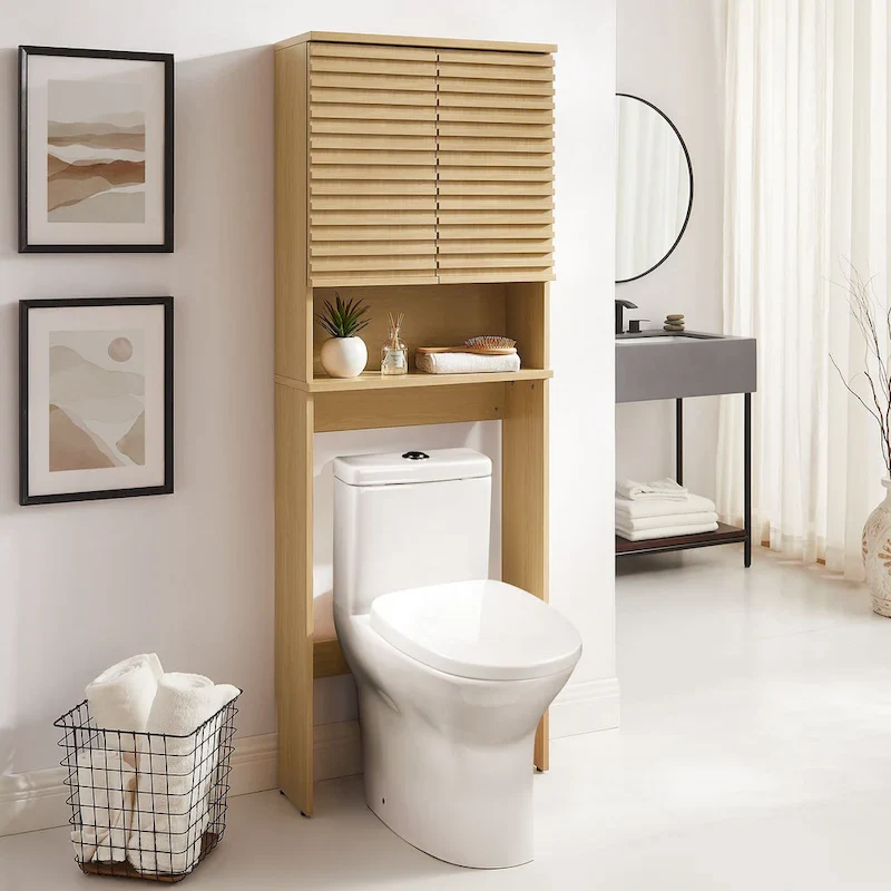 Over-the-Toilet Storage Cabinet with Soft-Close Doors
