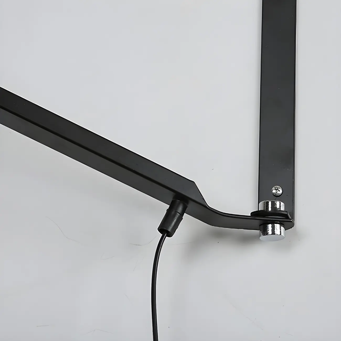 Geometric Metal Black Adjustable Swing Arm Wall Light