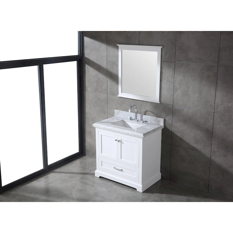 Mareo 36  Solid Wood Bathroom Vanity Set