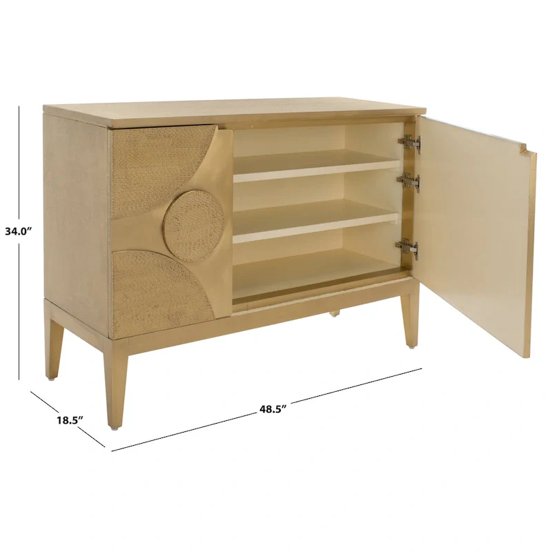 SAFAVIEH Couture Mervana Brass Covered Sideboard