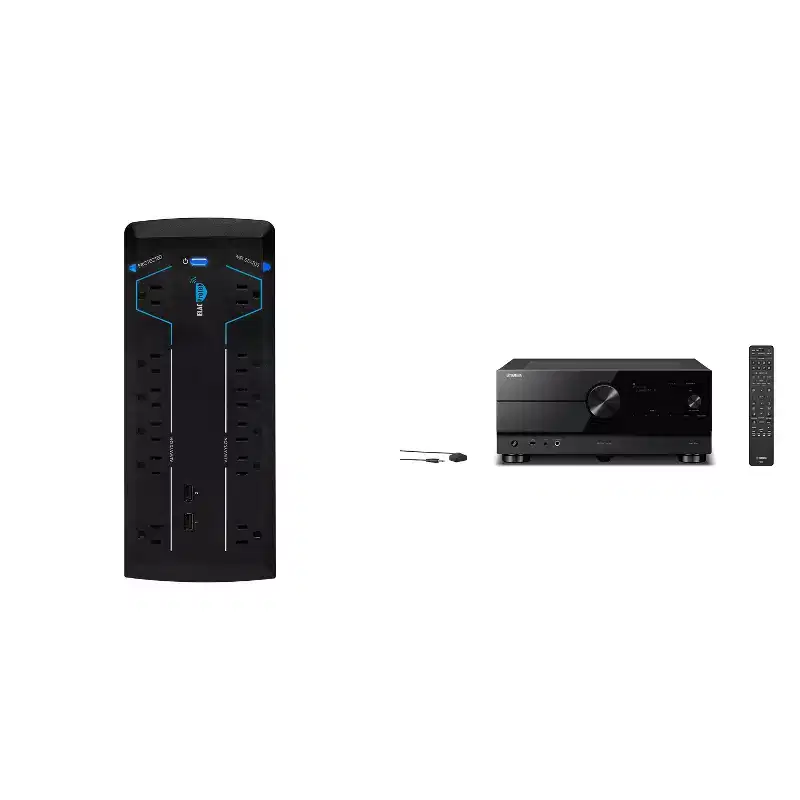 Yamaha Aventage Rx-A8abl 11.2 Channel Receiver And Pb-12W 12 Outlet Smart Surge Protector