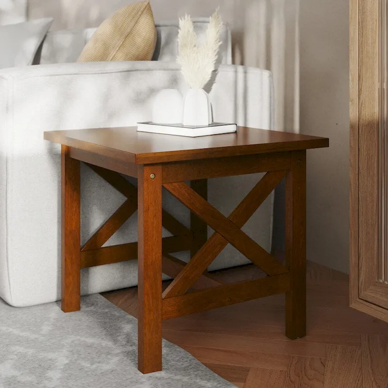 Solid Wood Traditional Farmhouse End Table