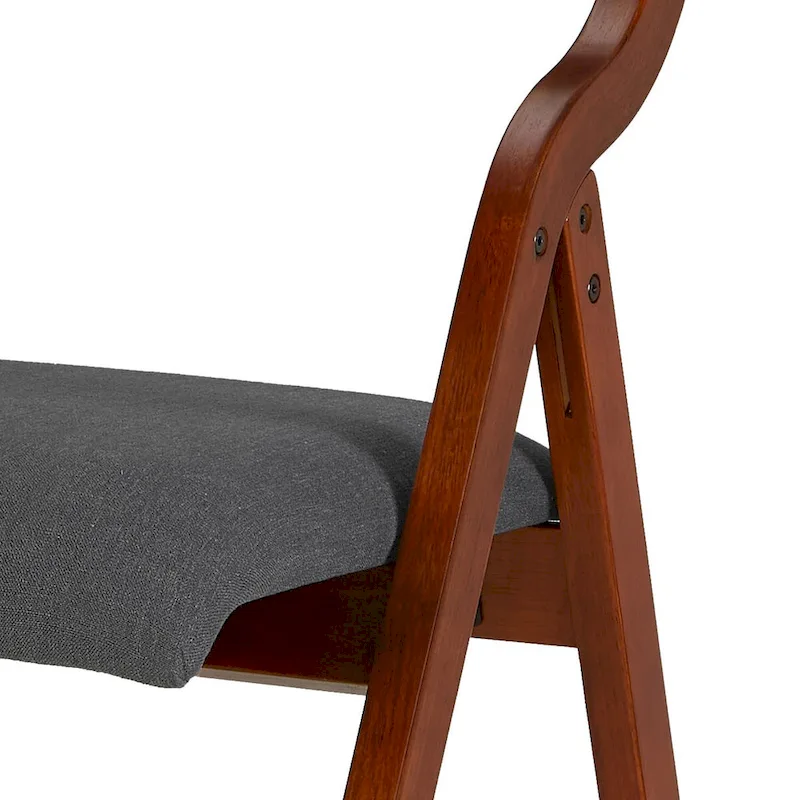 Upholstered folding Dining chair set of 2