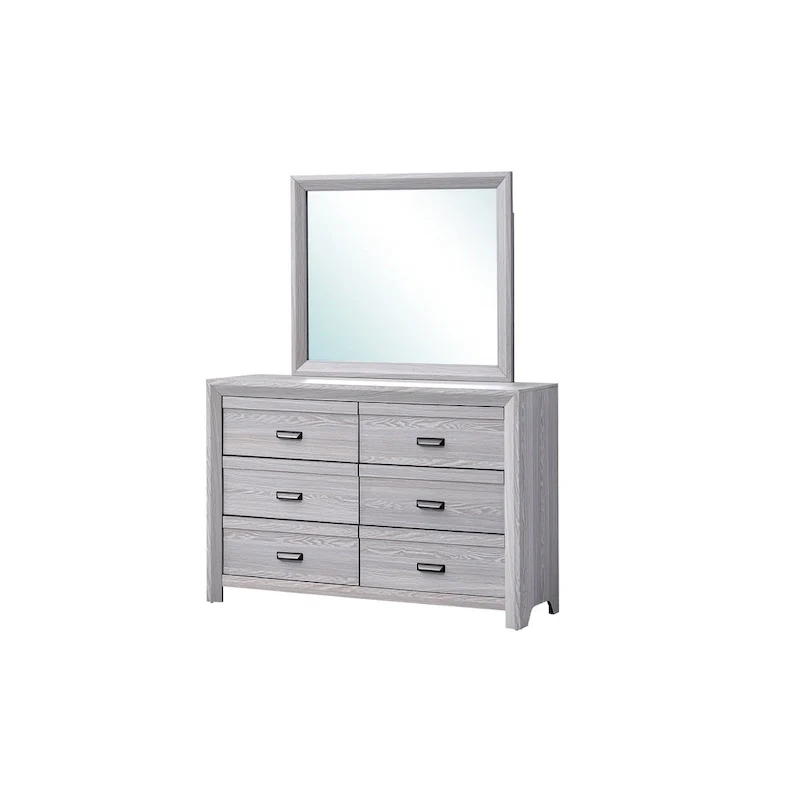 Essa 4 Piece Gray Panel Bedroom Set